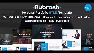 Rubrash - Personal Portfolio HTML Template | Themeforest Website Templates and Themes