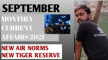 SEPTEMBER CURRENT AFFAIRS 2021 * WHO NEW AIR NORMS * COP 26 * #environmentalscience #currentaffairs