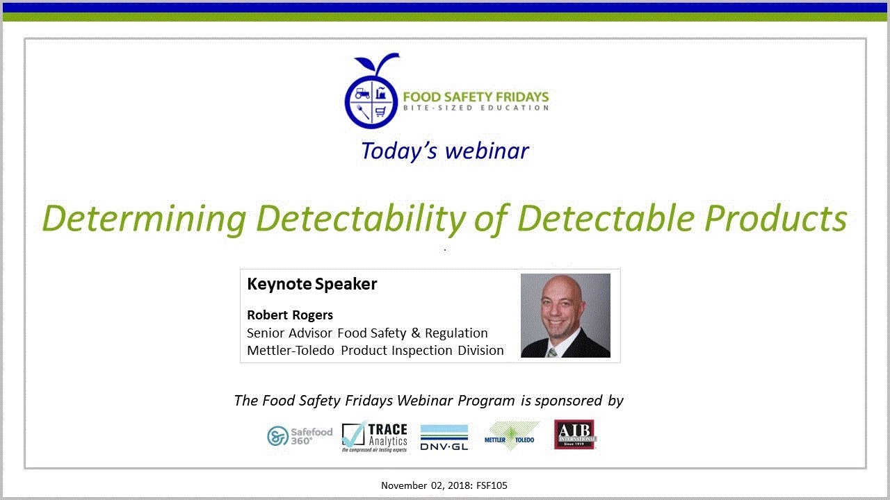 Determining Detectability of Detectable Products - YouTube