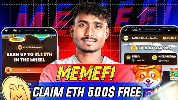 Memefi Coin Claim Free 500$ ETH | Memefi Withdrawal | Memefi Airdrop Withdraw | Memefi | Memefi Coin