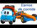 Coleçao. Léo o caminhão curioso. Carros de corrida.