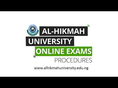 Al-Hikmah University Online Exams Procedure