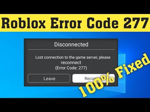 How To Fix Roblox 277 Youtube