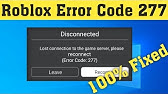 How To Fix Error Code 277 Roblox Youtube