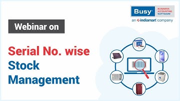 Serial No. wise Stock Management in BUSY (Hindi)