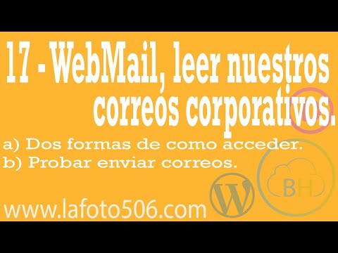 Web Fotográfica 17  - Como acceder a Webmail y leer los correos corporativos de nuestra web