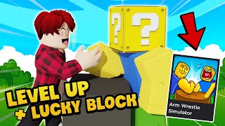 NUÔI PET Và LUCKY BLOCK Trong Arm Wrestle Simulator! - Roblox