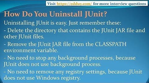 JUnit Interview Questions and Answers for freshers and experienced– Part 5