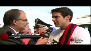 Kaka arrive Linate Airport with galliani