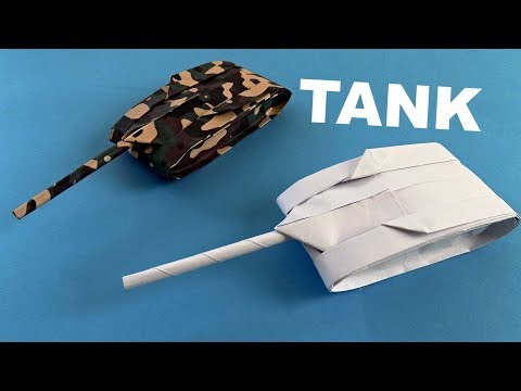 Kağıt bir Tank Yapmak nasıl. Origami tank