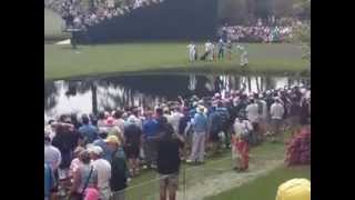 2015 Masters hole #16 skipping across lake onto the green