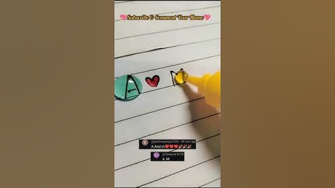 Cute name writing💭tag to A❤M#art #name #writing #funny #smileycrafter#calligraphy #trending#shorts