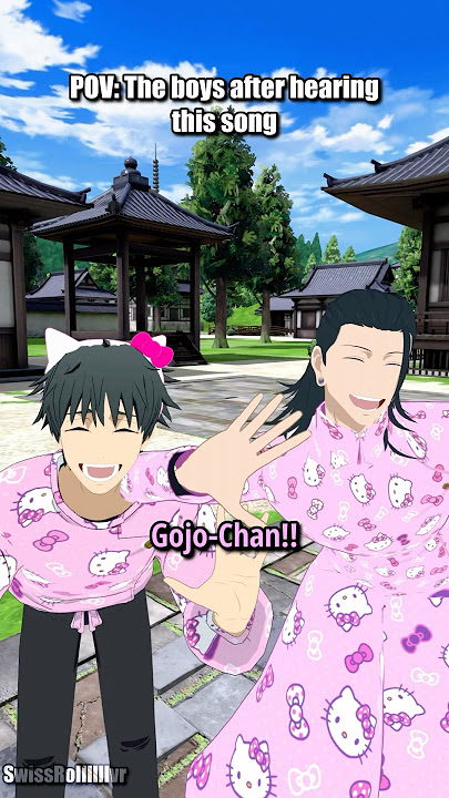 The boys are feeling very KAWAII today 😭😂 #anime #jujutsukaisen #vrchat
