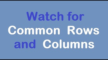 Sudoku Primer 314 - Look for Common Rows & Columns