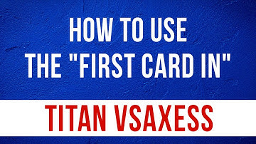 How to Use the "First Card In" Function in Titan VSAXESS Access Control Software