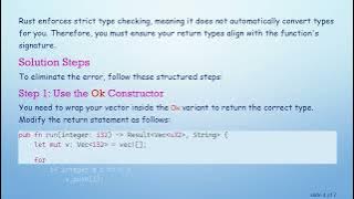 Solving the Expected enum std::result::Result, found struct std::vec::Vec Error in Rust