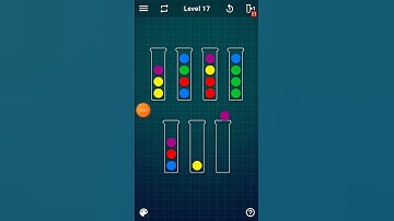 solve ball color sort level 17