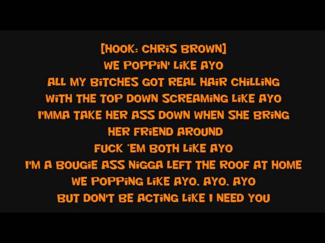 Chris Brown X Tyga  Ayo lyrics class=