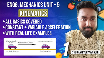 UNIT 5 | LECTURE 1 | KINEMATICS of RECTILINEAR MOTION | Engineering Mechanics | SPPU Pune university