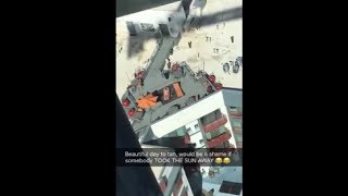 Crane Operator Took Away The Sun From A Sunbather