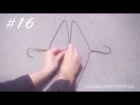 Observa cuantas cosas se pueden hacer con ganchos para ropa (primer vídeo )  - YouTube