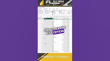 Power Bi Fill Up & Fill Down in Query Editor #shorts #powerbi #ytshorts