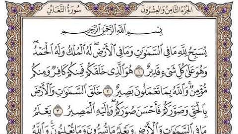 سورة التغابن من(١) الى(٨)
