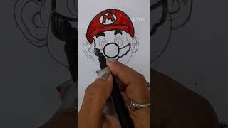 super mario bros new drawing  transition tutorial #shorts #art #youtubeshorts #drawing #neevee