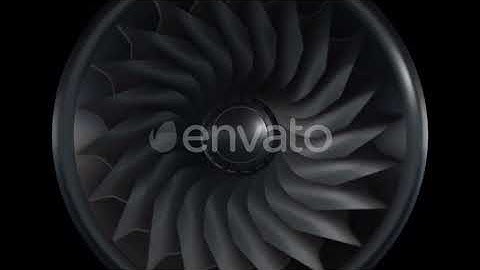 The Endless Rotation of the Turbine From the Turbojet Engine | Motion Graphics - Envato elements
