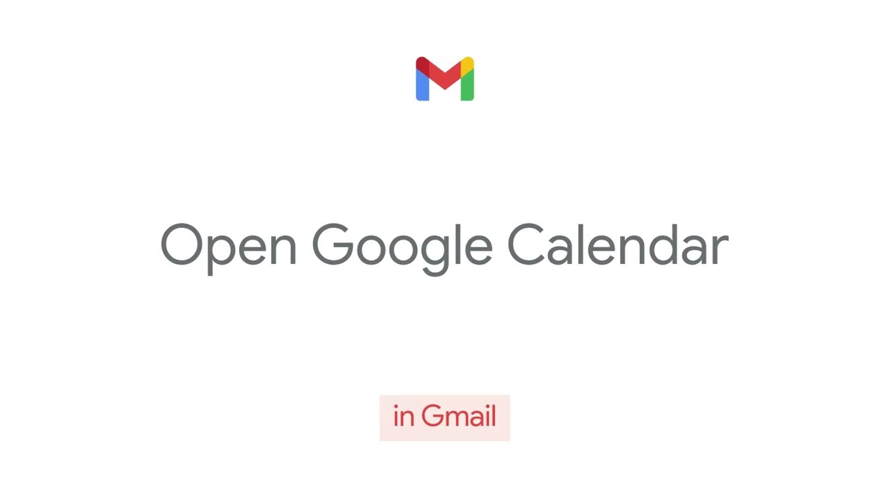 How to Open Google Calendar in Gmail YouTube