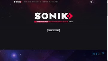 SONIK: Responsive Music Wordpress Theme for Bands, Djs, Radio Station
