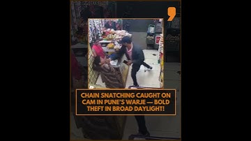CCTV Captures Shocking Chain Snatching Inside Pune Grocery Store | News9