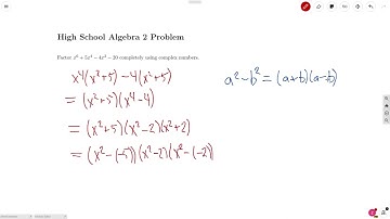 High School Algebra 2 Problem - Factoring a polynomials over complex numbers