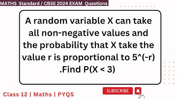 A random variable X can take all non-negative values and the probability that X take the value r is