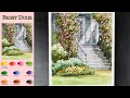 Landscape Watercolor - Front Door (sketch & color mixing) NAMIL ART
