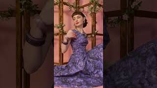 1950S Purple Thomasina Dress By What Katie Did