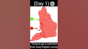 Trying to get a comment from every English county Day 1 #shorts #map #maps #trend