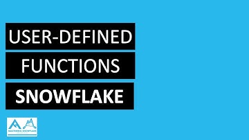 User Defined Functions in Snowflake | Snowflake Tutorial
