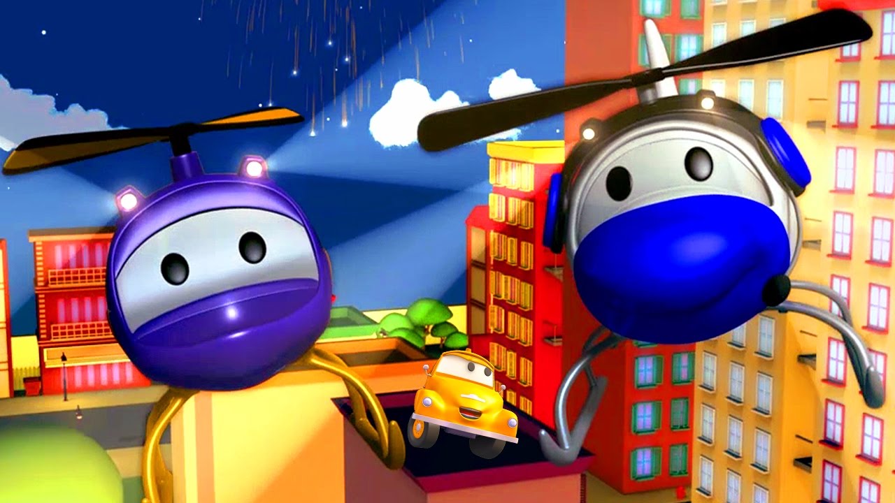 Tom la Grúa y Hector el Helicóptero en Auto City | Dibujos animados para niños