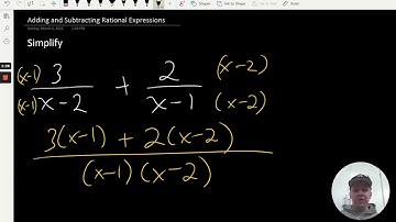 Adding and Subtracting Rational Expressions (2) (two examples)
