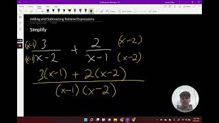 Adding and Subtracting Rational Expressions (2) (two examples)