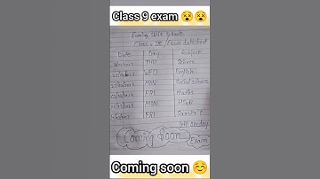 class 9 exam 😵😵 left one day please subscribe like this. #shorts  date sheet class 9 #short