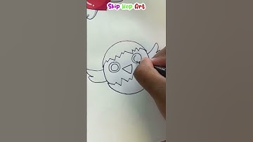 Hatching Chick 🐣 #shorts #drawing #easter #easydrawing #shortvideo #trending