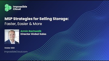MSP Strategies for Selling Storage: Faster, Easier & More | Pitch with Armin Rachwalik