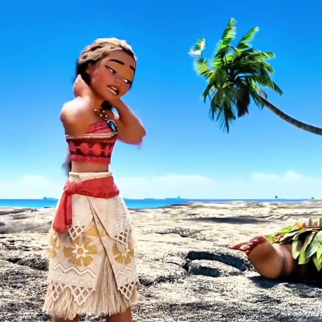MAUI QUASE COMEU O COITADO DO PEIXE - MOANA #shorts