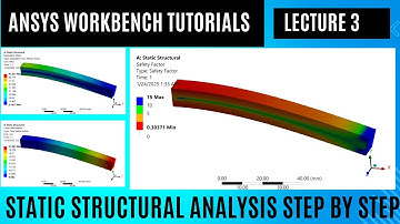 Ansys workbench tutorials for beginners || Lec.2 Simple static Structural Analysis Step by Step