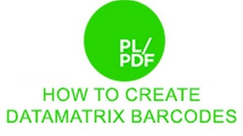 How to create DataMatrix Barcodes with PL/PDF