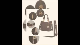 MKF Collection Shoulder Bag for Women PU Leather Pocketbook Top-Handle Crossbody Purse Tote Satc