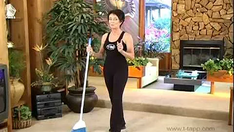 How to burn more fat  When You Use Your Broom for a workout Secrets from Teresa Tapp DVD