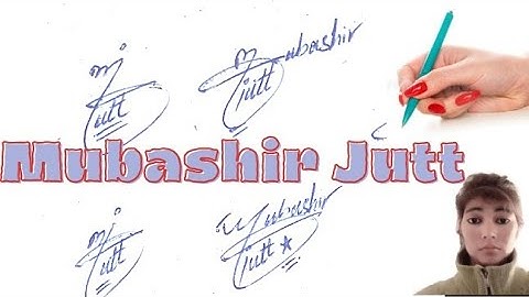 Mubashir jutt name signature#sign style with arooj